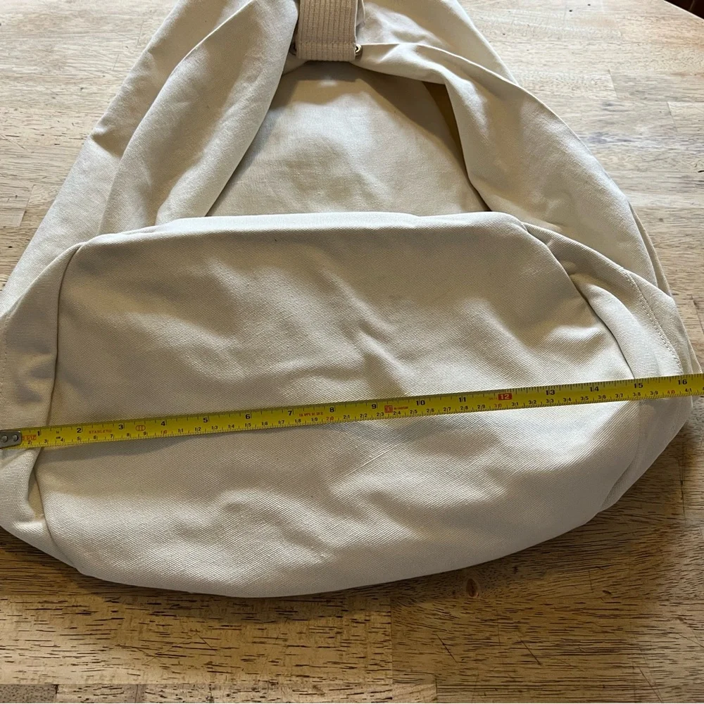 Eddie Bauer NIB XL Cream Canvas Backpack Duffle Army Bag 100% cotton